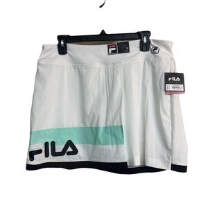 NWT Fila white skort pleaded front size large